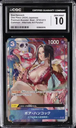 2024 ONE PIECE JPN COMMON ALTERNATE ART BOA HANCOCK CGC 10 GEM MINT - Image 1
