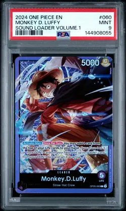 2024 ONE PIECE PROMOS SOUND LOADER VOLUME.1 #060 MONKEY D. LUFFY PSA 9 - Image 1