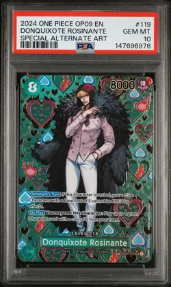 2024 ONE PIECE OP09-EMPERORS IN THE NEW WORLD #119 DONQUIXOTE ROSINANTE PSA 10 - Image 1
