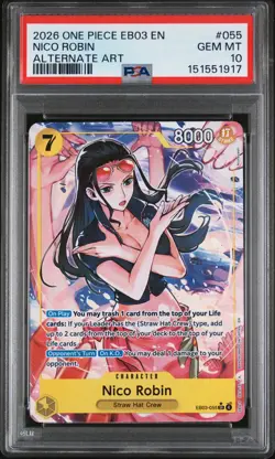 One Piece Nico Robin EB03-55 Heroines Edition English Gem Mint PSA 10 - Image 1
