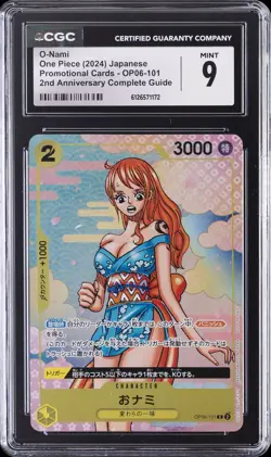 2024 ONE PIECE 2ND ANV COMPLETE GUIDE #OP06-101 O-NAMI CGC 9 - Image 1
