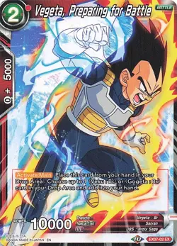 Dragon Ball Card Game: Vegeta, Preparing for Battle #EX07-02 EX - Image 1