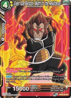 Dragon Ball Card Game: Great Ape Bardock, Might of the Resistance #EX13-23 - Image 1