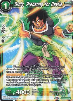 Dragon Ball Card Game: Broly, Preparing for Battle #EX07-06 EX - Image 1