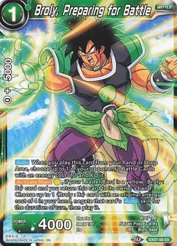 Dragon Ball Card Game: Broly, Preparing for Battle #EX07-06 EX - Image 1