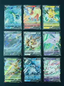Eevee Evolutions V Promo Complete SWSH 9 Card Set Eeveelutions Pokemon TCG NM - Image 1