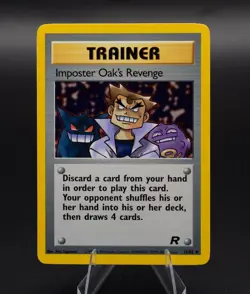 Imposter Oaks Revenge Trainer Pokemon Card Team Rocket 76/82 Uncommon 2000 WOTC - Image 1
