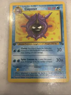 CLOYSTER 32/62 1999 FOSSIL SET POKEMON CARD 1st EDITION - Image 2