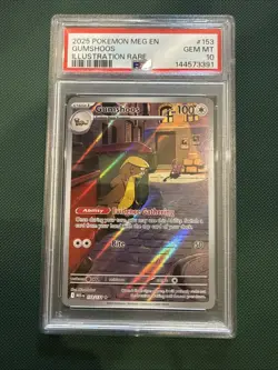 Pokemon Gumshoos Illustration Rare Card 153/132 PSA 10 Gem Mint - Image 1