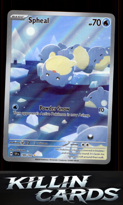 Spheal - 199/191 199/191 Pokemon Illustration Rare SV08: Surging Sparks Card NM - Image 1