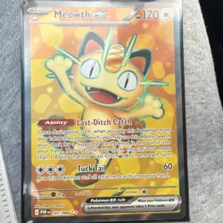 Pokemon Meowth EX 107/088 Foil Card EN 2026 170 HP Last-Ditch Catch Tuck Tail - Image 1