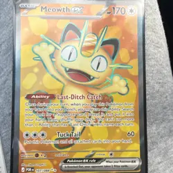 Pokemon Meowth EX 107/088 Foil Card EN 2026 170 HP Last-Ditch Catch Tuck Tail - Image 3