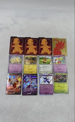 Pokemon Multicolor Mewtwo Arceus Charmander TCG Trading Cards Lot With Deck Case - Image 4