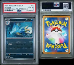 PSA 10 Seadra 117/165 Master Ball Reverse Holo 151 Pokemon Card Japanese #A17 - Image 2