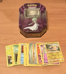 Lot Of 200 ct Pokemon Bulk Trading Cards in Collectable Tin - Image 1