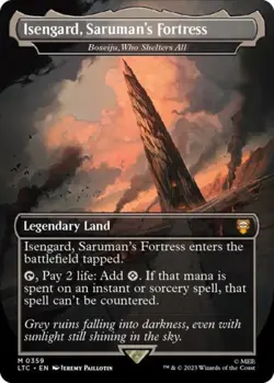 MTG English Isengard, Saruman's Fortress - Boseiju, Who Shelters All NM Foil - Image 1
