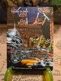 MTG Trouble in Pairs Teenage Mutant Ninja Turtles Source Material Borderless NM - Image 1