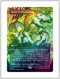 1x Finale of Devastation, Borderless Art Foil, Commander Masters, Magic MTG NM - Image 1
