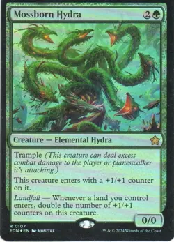 MTG: Foundations: Foil Mossborn Hydra: Lightly Played Condition - Image 1