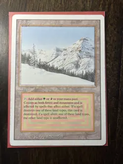 Taiga Mtg Dual Land Revised EX Magic The Gathering - Image 1