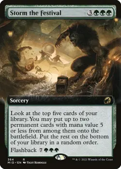 MTG Storm the Festival Extended Art ** Innistrad: Midnight Hunt ** English (NM) - Image 1