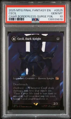 2025 MTG FINAL FANTASY #0525 CECIL DARK KNIGHT/CECIL REDEEMED PALADIN PSA 10 - Image 1