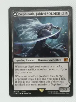 Sephiroth, Fabled SOLDIER One-Winged Angel 0115 FIN-EN MTG Final Fantasy VII NM - Image 1