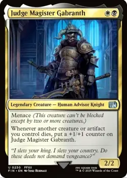 X 1 Judge Magister Gabranth NM-M FIN 230 MTG Magic The Gathering - Image 1