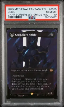 2025 MTG FINAL FANTASY #0525 CECIL DARK KNIGHT/CECIL REDEEMED PALADIN PSA 10 - Image 1