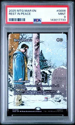 2025 MTG MARVEL'S SPIDER-MAN: SOURCE MATERIAL #0006 REST IN PEACE PSA 9 - Image 1