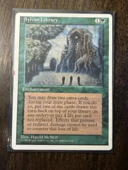 Sylvan Library MTG Core Set 4th Edition EX - Image 1