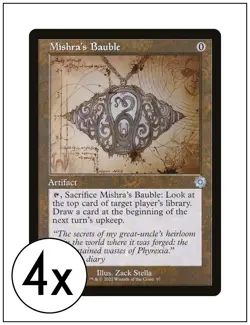 4x Mishra's Bauble, Retro Schematic Art, Magic the Gathering, MTG NM - Image 1