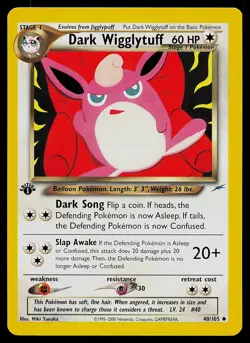 Pokemon Card - Dark Wigglytuff Neo Destiny 40/105 1st Edition Uncommon - Image 1