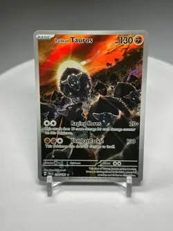 Pokemon Paldean Tauros Holographic Illustration Rare Card 218/193 Full Art NM - Image 1