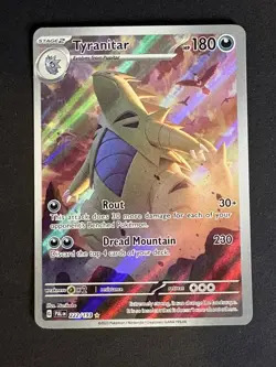Tyranitar 222/193 Paldea Evolved Illustration Rare Full Art Holo Pokemon NM/M - Image 3