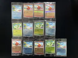 2025 Pokemon TCG S-Chinese Gem Pack Promo Quaxly 119/SV-P Sealed Lot*13 AW62 - Image 2