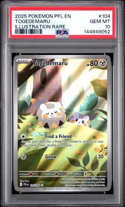 2025 POKEMON PFL EN-PHANTASMAL FLAMES ILLUSTRATION RARE #104 TOGEDEMARU PSA 10 - Image 1