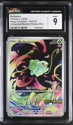 Bulbasaur *CGC 9* Illustration Rare *Mega Evolution Stamp* #133 * Pokemon - Image 1