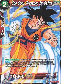 Dragon Ball Card Game: Son Goku, Preparing for Battle #EX07-01 EX - Image 1