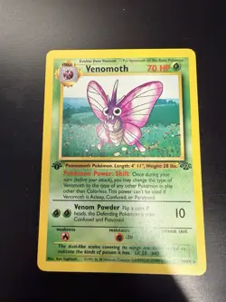Pokemon Venomoth Jungle Rare Regular 1st Edition 70 HP 13/64 Wizards English - Image 1