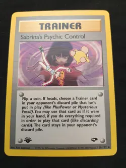Sabrina's Psychic Control 121/132 1st Edition - Pokemon Gym Challenge - LP/MP - Image 1