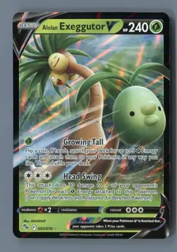 Alolan Exeggutor V 005/078 Holo Rare V Pokemon GO Pokemon Holo Lightly Played - Image 1