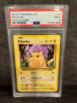 2016 Pokemon XY Evolutions 35/108 Pikachu PSA 9 - Image 1