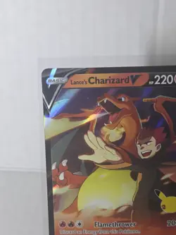 Lance’s Charizard V SWSH133 Celebrations Promo Holo Pokemon Card NM - Image 2