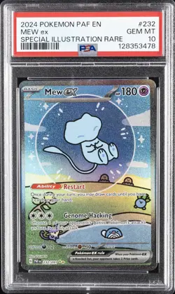 2024 POKEMON PAF EN-PALDEAN FATES SPECIAL ILLUSTRATION RARE #232 MEW EX PSA 10 - Image 1