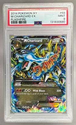 131830680 Mega M Charizard EX 2014 Pokemon XY Flashfire #69 PSA 9 - Image 1