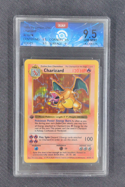 1999 Pokemon 1st Edition Charizard Shadowless Holo Grade 9.5 Base Set - Image 1
