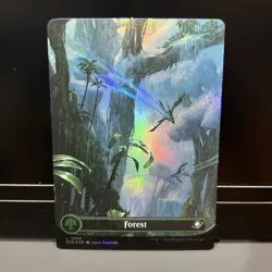 MTG Edge of Eternities *FOIL* CELESTIAL BORDERLESS L Forest #0266 - Image 1