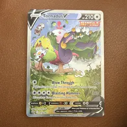 Pokemon Tornadus V Full Art Ultra Rare Holo 185/198 Chilling Reign - M NM - Image 1