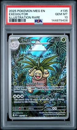 2025 POKEMON MEG EN-MEGA EVOLUTION ILLUSTRATION RARE #135 EXEGGUTOR PSA 10 - Image 1